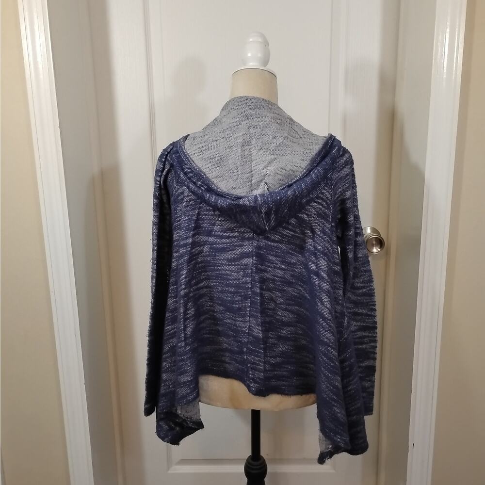 Hollister Women XS Open Front Hooded Cardigan Blue Casual - Picture 4 of 7